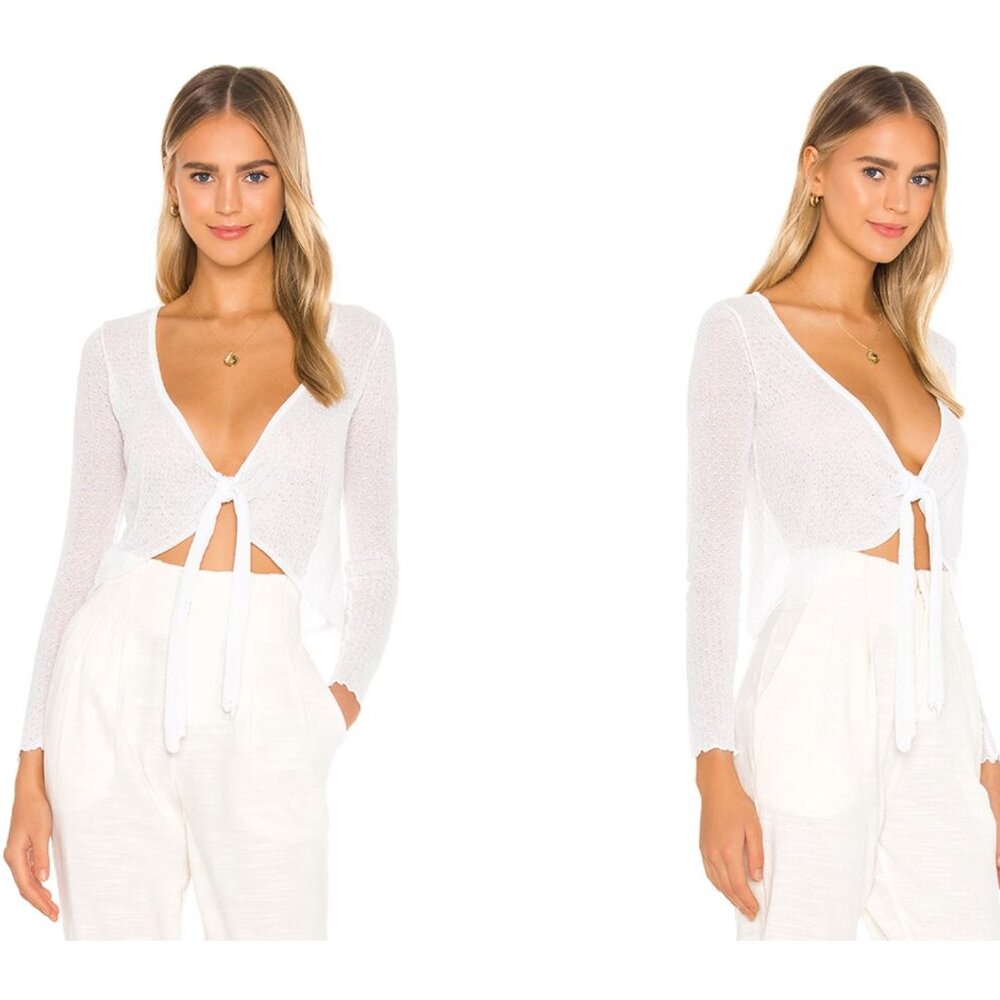NWT Superdown Liv Tie Front Top - M